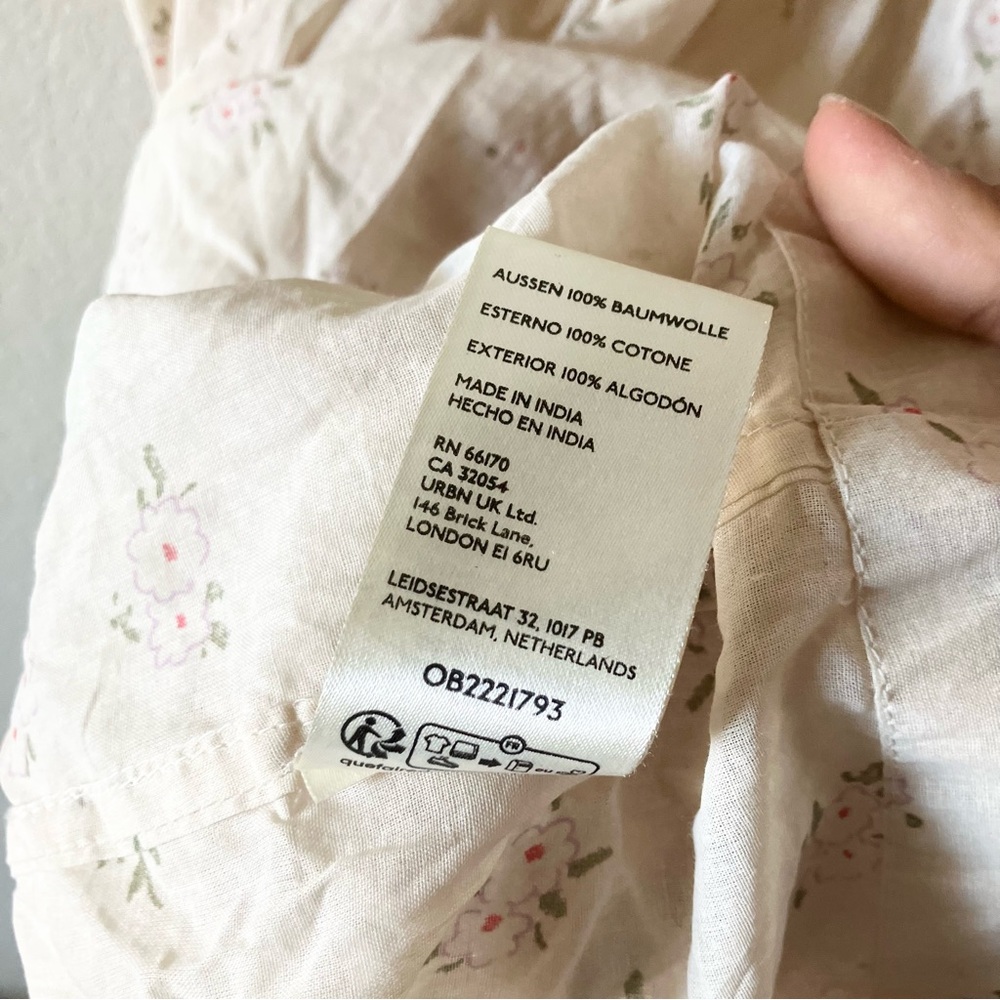 Free People Cottagecore Prairie Boho Oversized 70s Cotton Puff Sleeve Dress XS - Picture 16 of 16